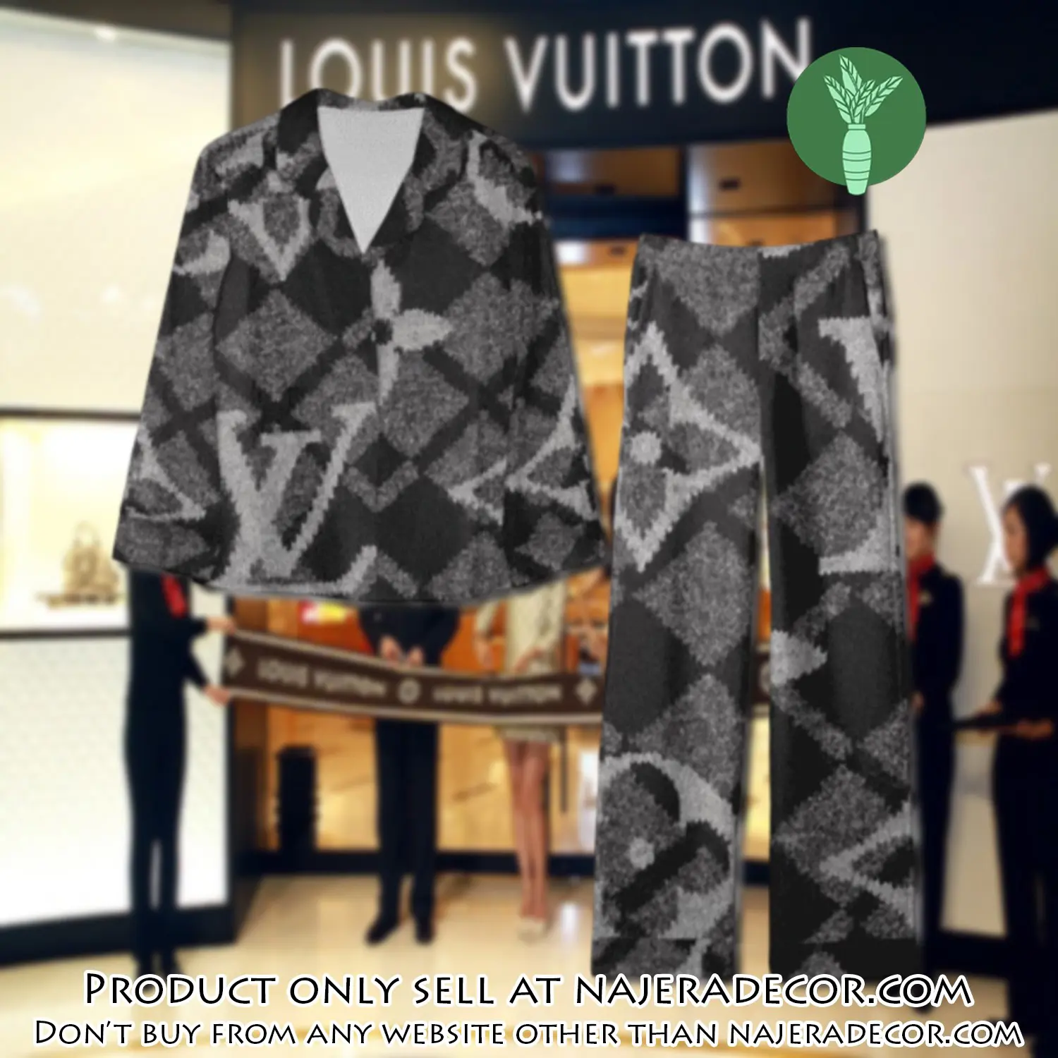 Trending luxury lv satin pajama set pjs1109 njr3802569